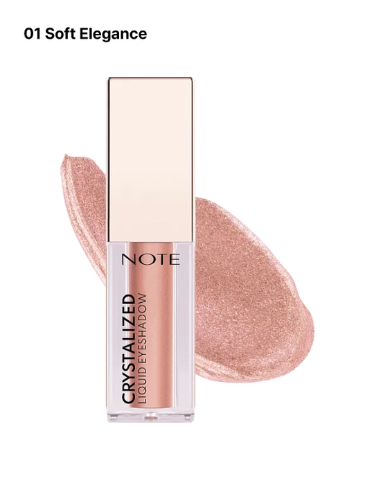 Жидкие тени для век Note Crystalized Liquid Eyeshadow, сияющие оттенки