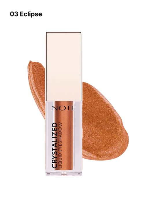 Жидкие тени для век Note Crystalized Liquid Eyeshadow, сияющие оттенки
