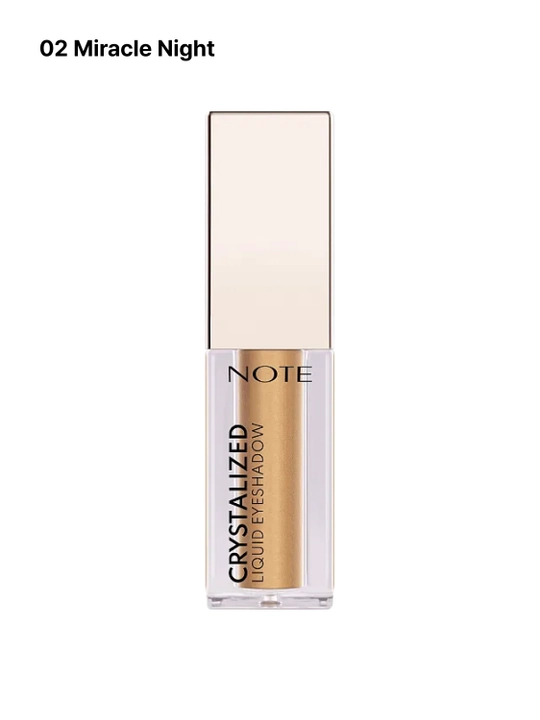 Жидкие тени для век Note Crystalized Liquid Eyeshadow, сияющие оттенки
