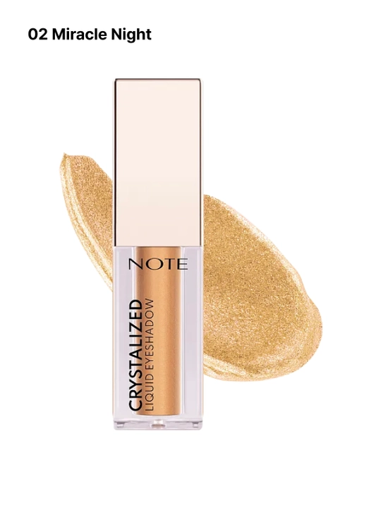 Жидкие тени для век Note Crystalized Liquid Eyeshadow, сияющие оттенки