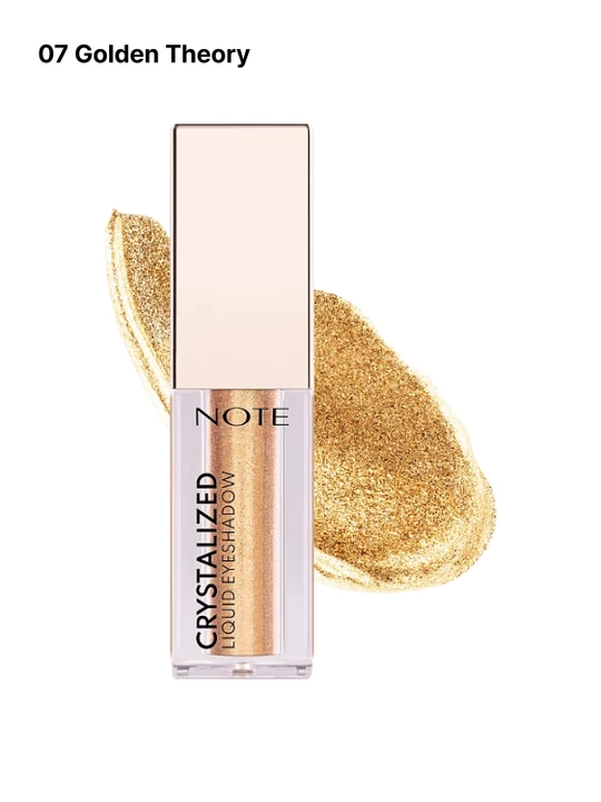 Жидкие тени для век Note Crystalized Liquid Eyeshadow, сияющие оттенки