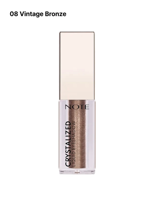 Жидкие тени для век Note Crystalized Liquid Eyeshadow, сияющие оттенки