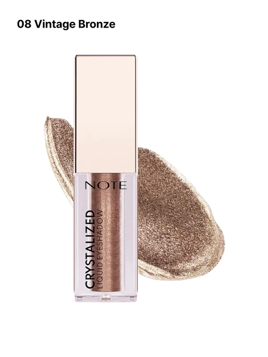Жидкие тени для век Note Crystalized Liquid Eyeshadow, сияющие оттенки