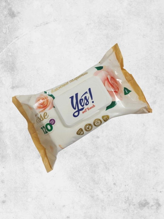 Nam salfetkalar Yes Rose, 120 dona