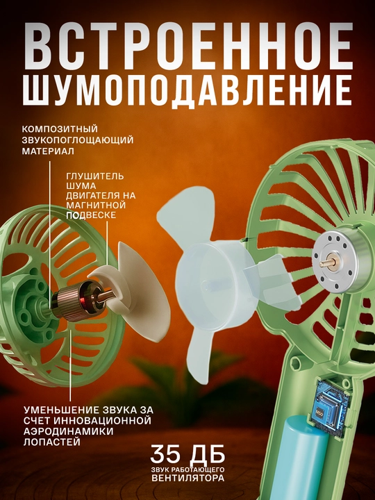 Мини Вентилятор настольный, ручной