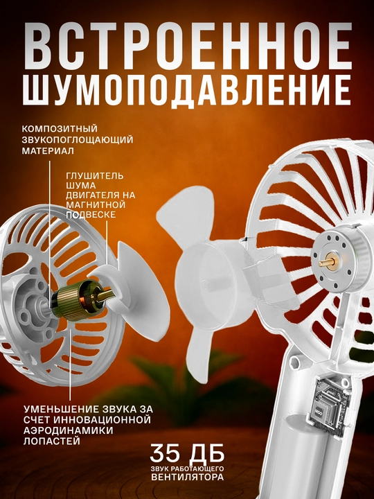 Мини Вентилятор настольный, ручной