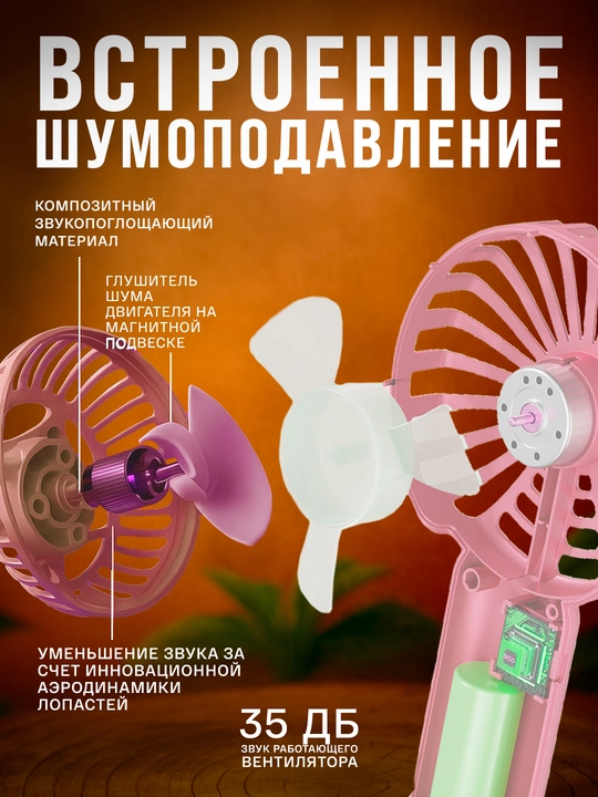 Мини Вентилятор настольный, ручной