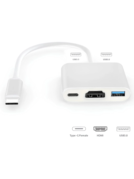 Type-C to Хаб USB-C Hub 8-в-1 / 3-в-1 Type-C LAN, Type-C HDMI