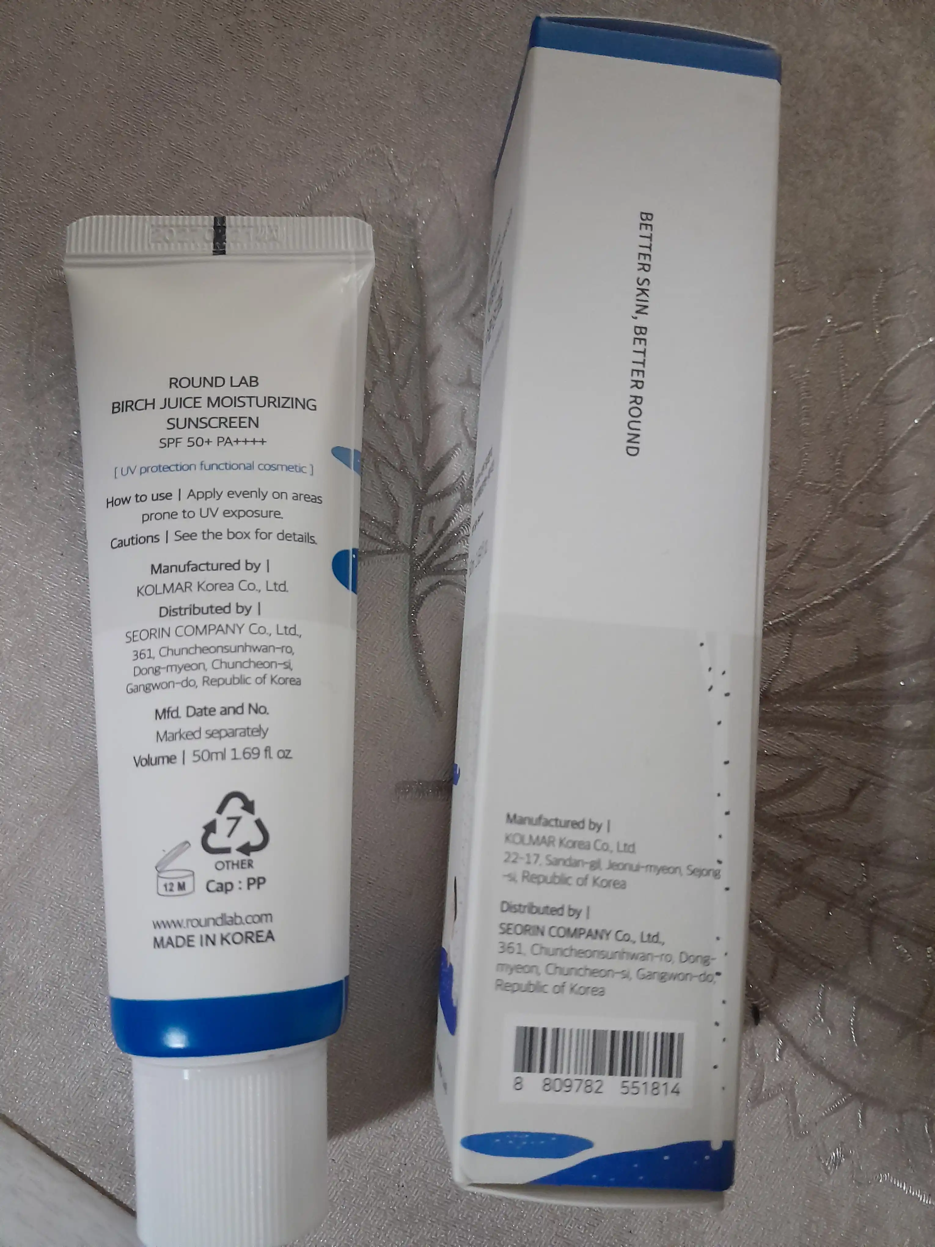 Quyoshdan himoyalovchi krem Round Lab, spf Round Lab, Birch Juice Sunscreen