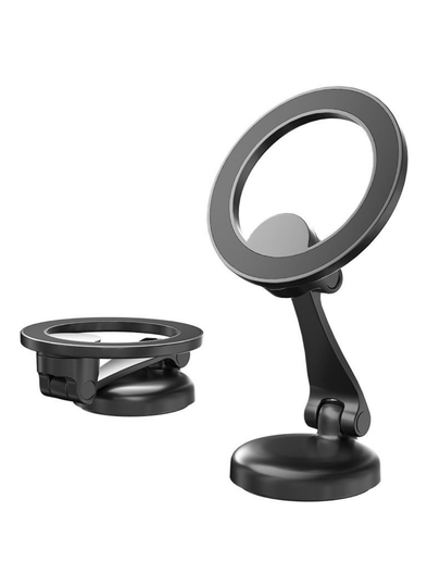 360° aylanuvchi magnitli telefon ushlagich – avtomobil uchun, qora