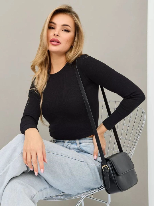 Krop top kofta, longsliv, uzun yengli, ayollar uchun, 95% xb
