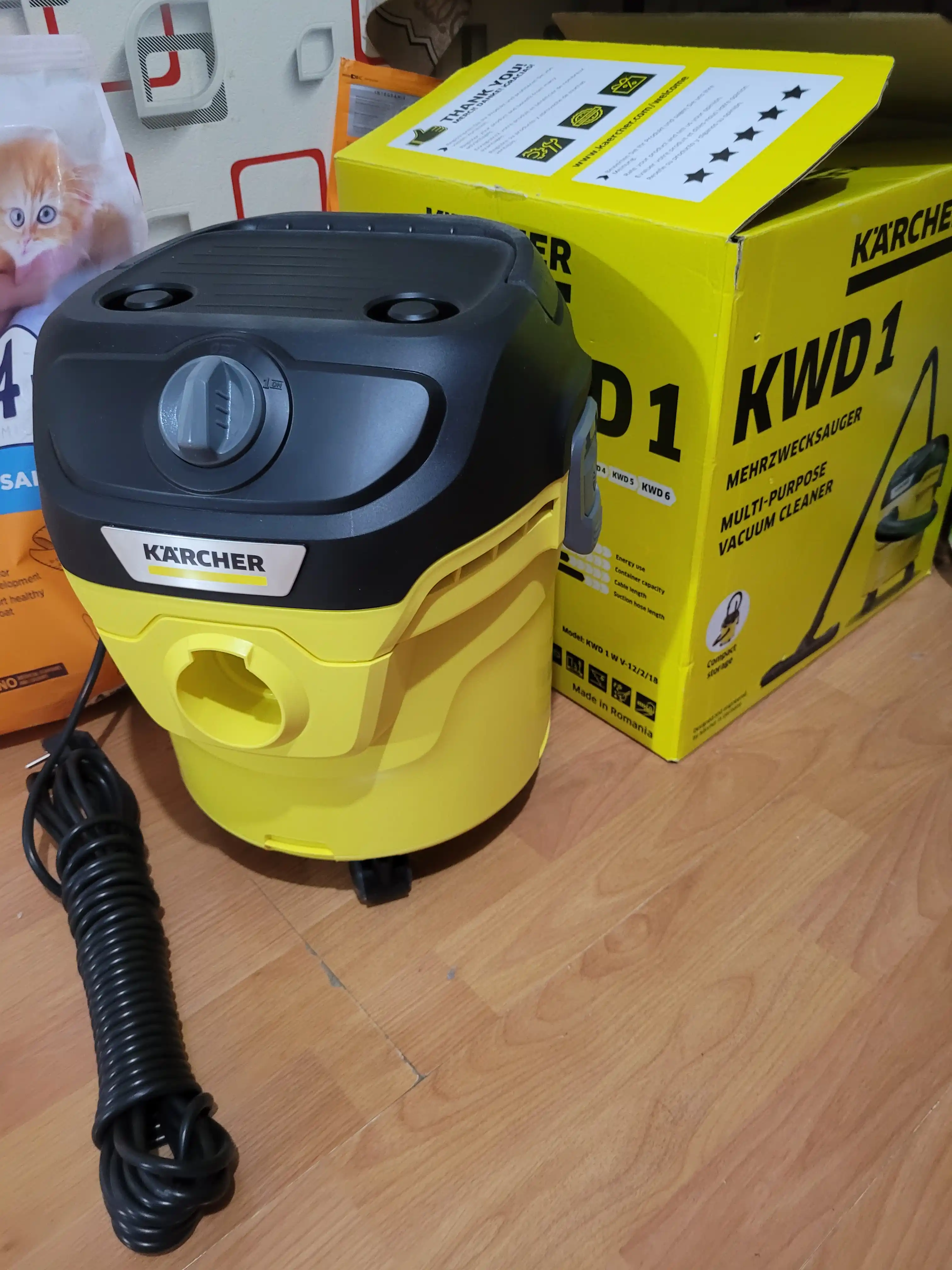 Karcher KWD 1 W V-12/2/18 1.628-401.0 – quruq va ho'l tozalash uchun maishiy changyutgich