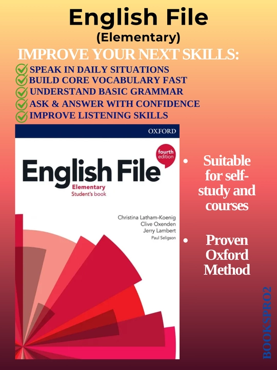 English File A1/A2/B1/B2/C1 Fourth edition 2 in 1 Student's book+Workbook - 