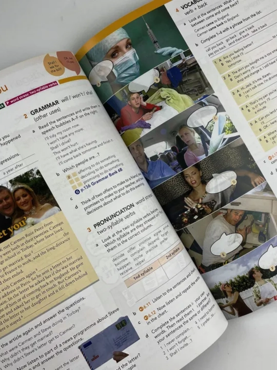 English File A1/A2/B1/B2/C1 Fourth edition 2 in 1 Student's book+Workbook
