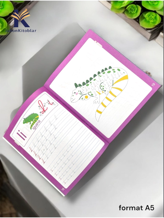 Bolalar uchun tayyorlov daftarlari, A5 format, rus/o'zbek tilida, matematika, yozish