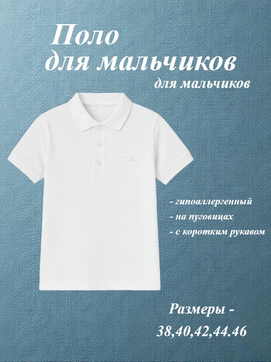 Рубашка поло для мальчиков, с коротким рукавом - 