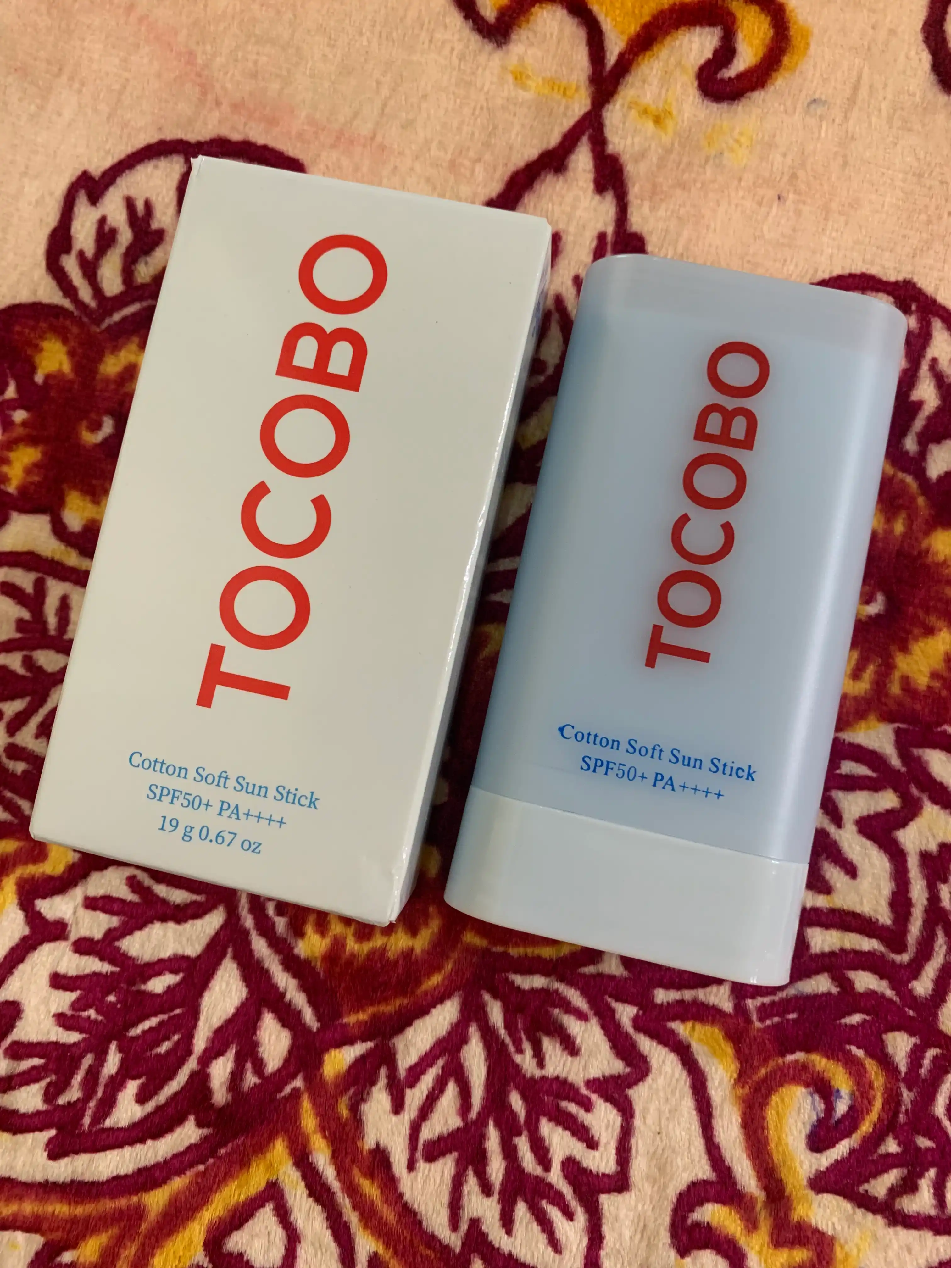 Yuz uchun Tocobo Cotton Soft Sun Stick SPF50+ PA++++ quyoshdan himoyalovchi stik