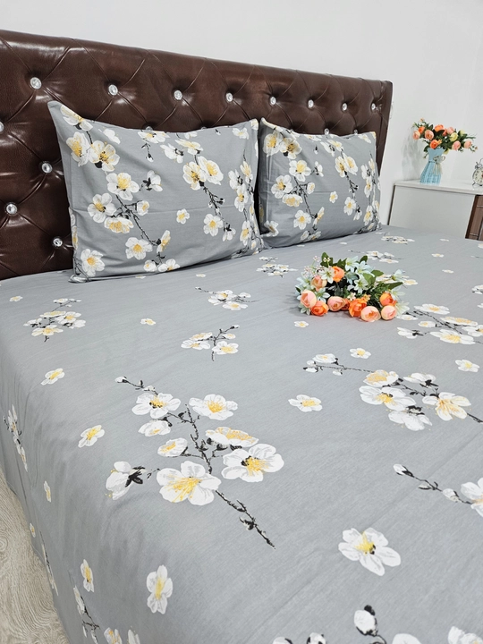 2 kishilik choyshab (prostinya 1 dona ) va yostiq jildi 2 dona matosi poplin 100% paxta