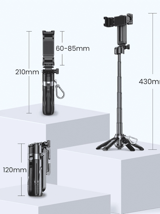 Shtativ-tripod Jmary MT-18, telefon tutqichi bilan, qora