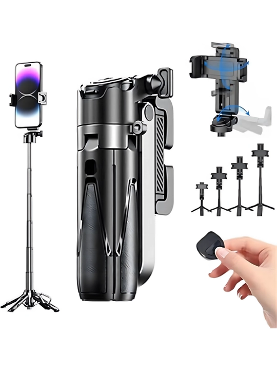 Shtativ-tripod Jmary MT-18, telefon tutqichi bilan, qora