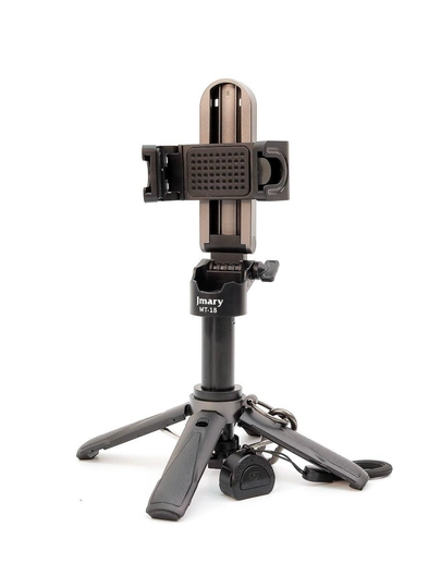 Shtativ-tripod Jmary MT-18, telefon tutqichi bilan, qora