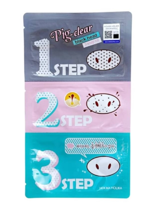 Тканевые маски Holika Holika Pig Nose Clear Black Head 3‑Step Kit - 