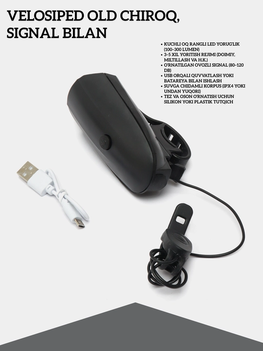 Old velosiped chirog'i, signalli, 75.88 USB kabeli - 