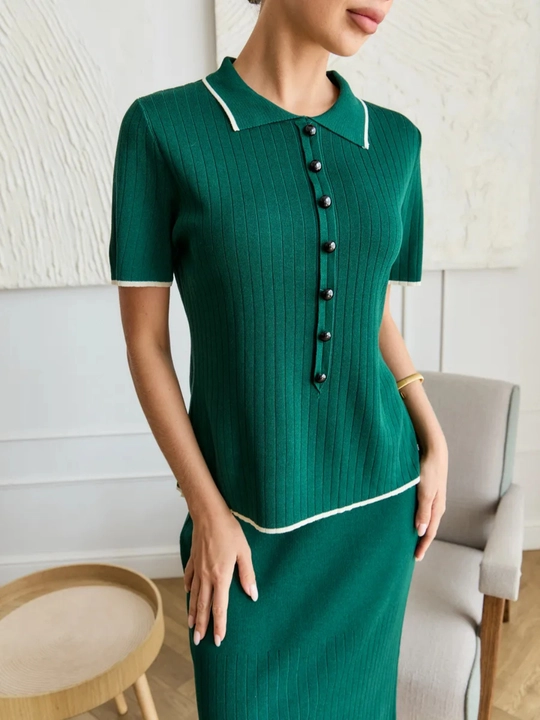 Ayollar kostyumi-ikki qismli (yubka + kofta) — ELLY FASHION