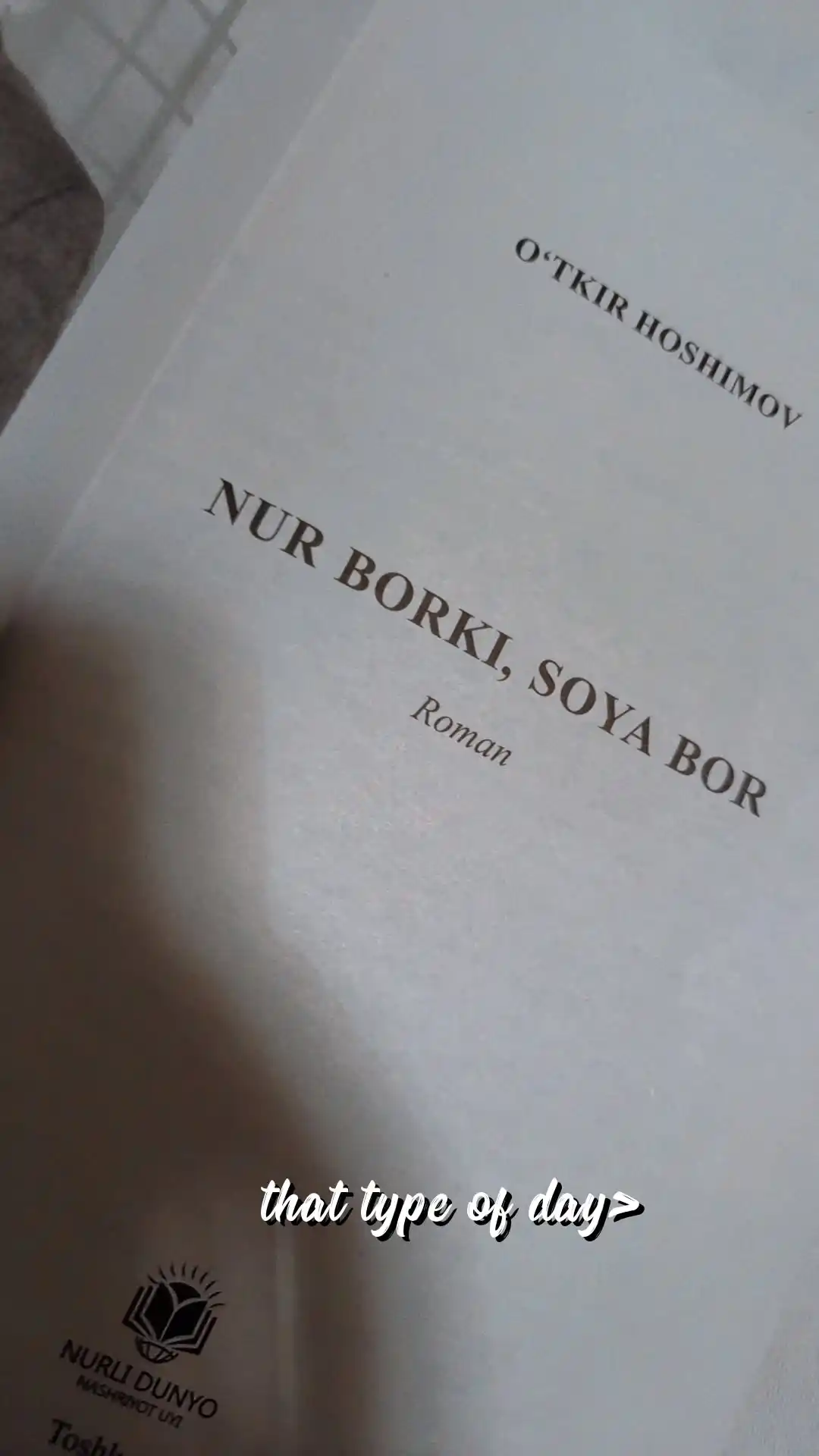 Нур борки, соя бор, Уткир Хашимов