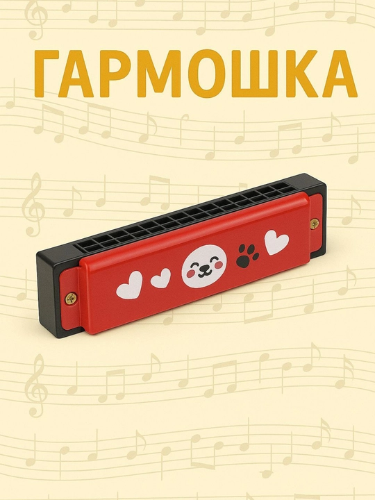 Губная гармошка, музыкальный инструмент - 