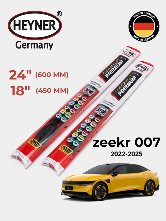 Heyner Super FlatPremium, дворник бескаркасный для ZEEKR 007 (2022-2025) - 