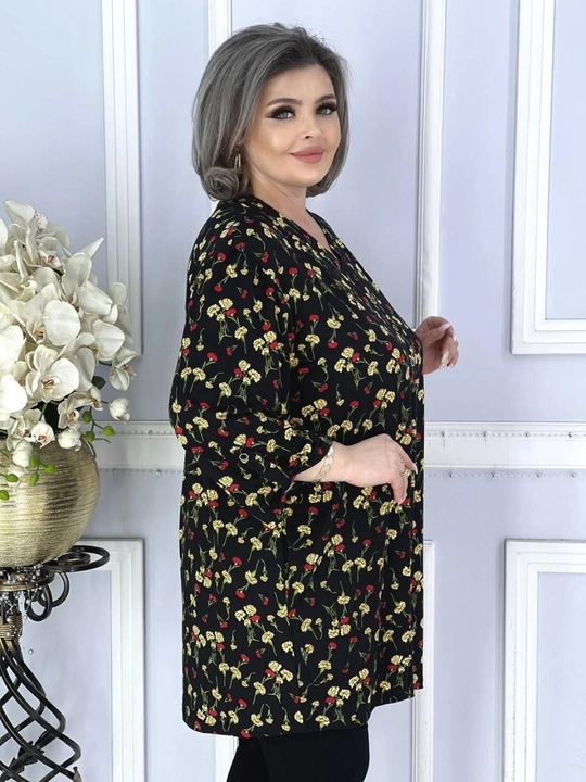Katta o‘lchamdagi 60-70 o‘lchamli ayollar tunikasi, bambukdan tikilgan va naqsh tushirilgan