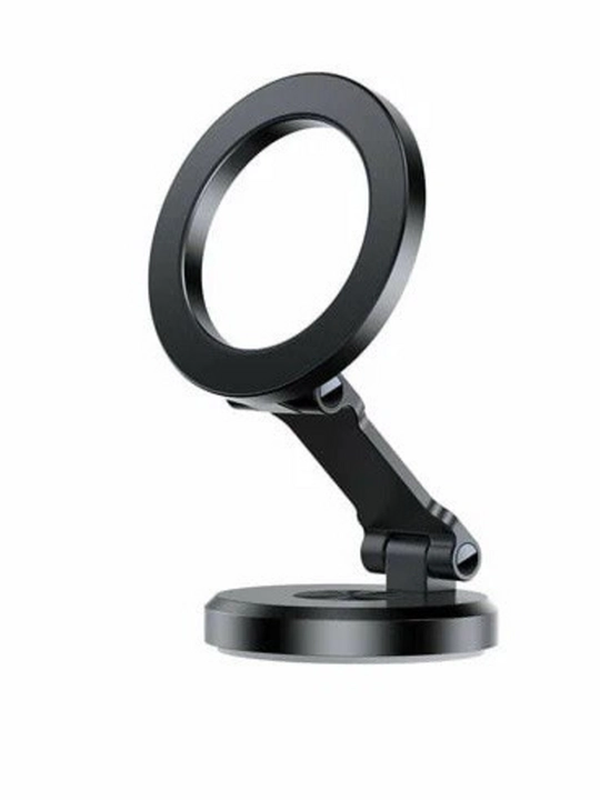 360° aylanuvchi avtomobil uchun telefon ushlagich – magnitli, qora
