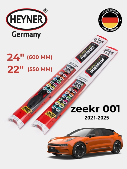 Heyner Super FlatPremium, дворник бескаркасный для ZEEKR 001 2021-2025 - 