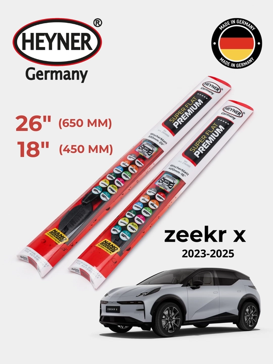 Heyner Super FlatPremium, дворник бескаркасный для ZEEKR X 2023-2025 - 