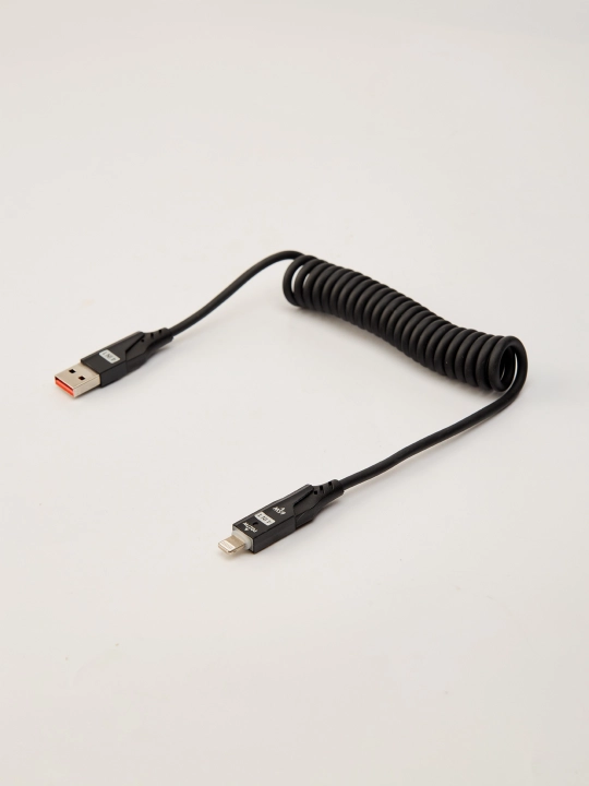 Zaryadlash kabeli cho'ziluvchan, 65 Vt, 4 tasi 1 da, iPhone, Samsung, Redmi, Type-C, Lightning - 