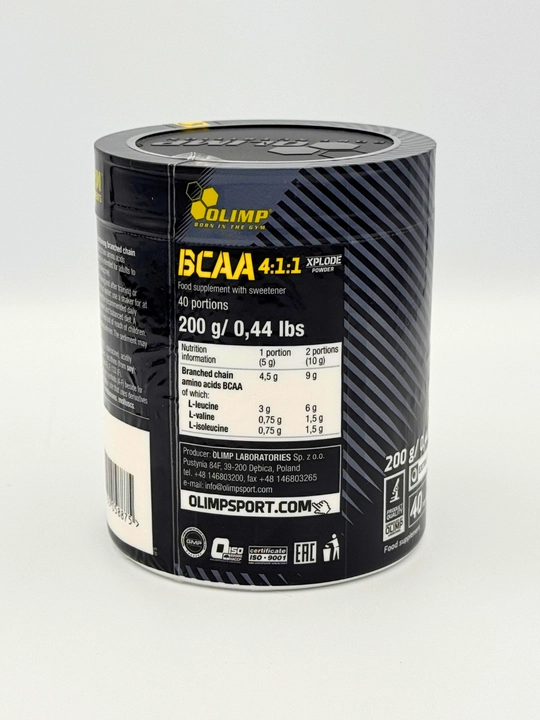 Olimp BCAA 4:1:1 xplode 200g, muskular tiklanishi uchun