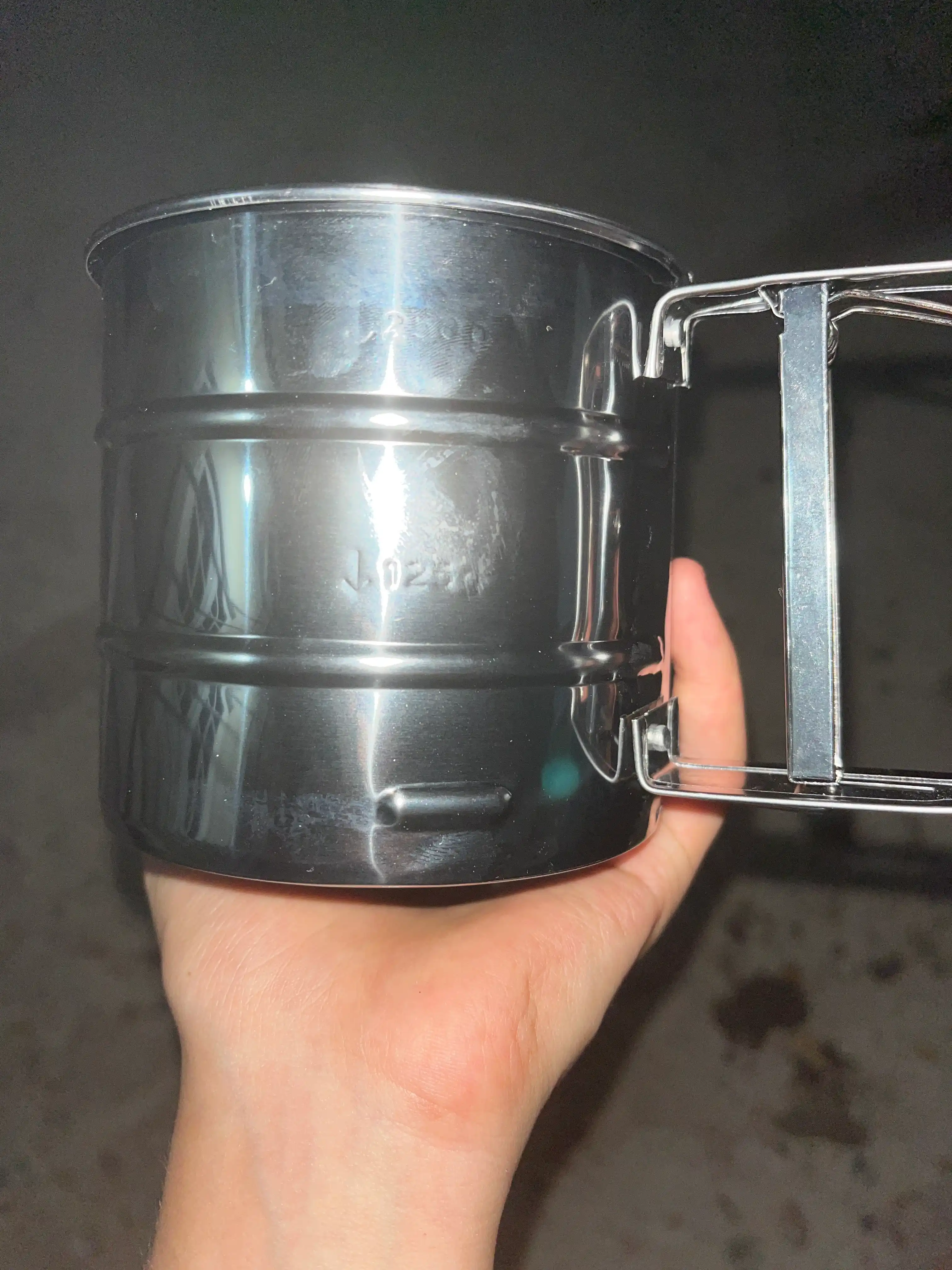 Кружка-сито для просеивания муки, сито стальное с ручкой, 300 гр, 500 гр