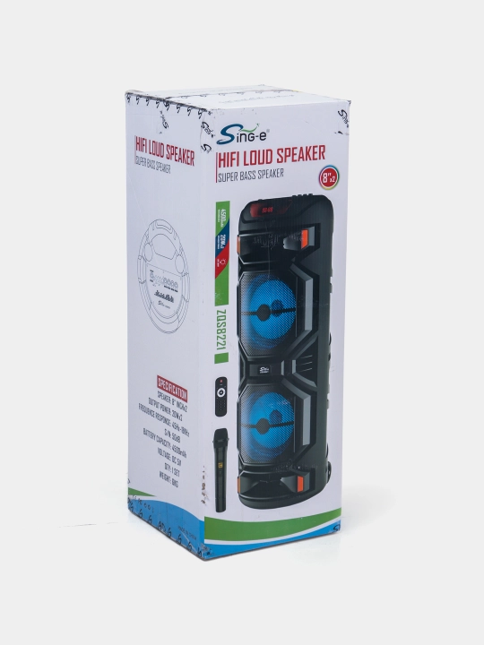 Караоке колонка Sing-e ZQS-8221, ZQS-8301, ZQS-8302, ZQS-8220S, Bluetooth, RGB, с микрофоном и пультом 