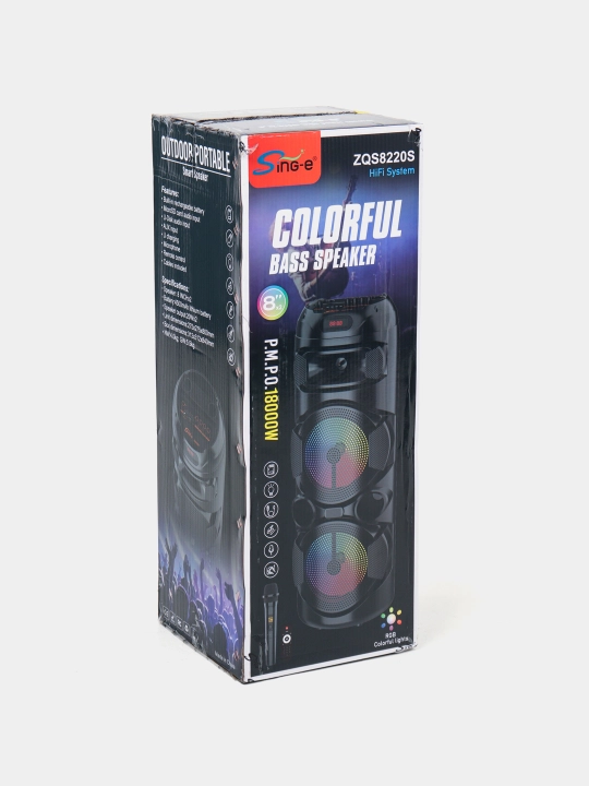 Караоке колонка Sing-e ZQS-8221, ZQS-8301, ZQS-8302, ZQS-8220S, Bluetooth, RGB, с микрофоном и пультом 
