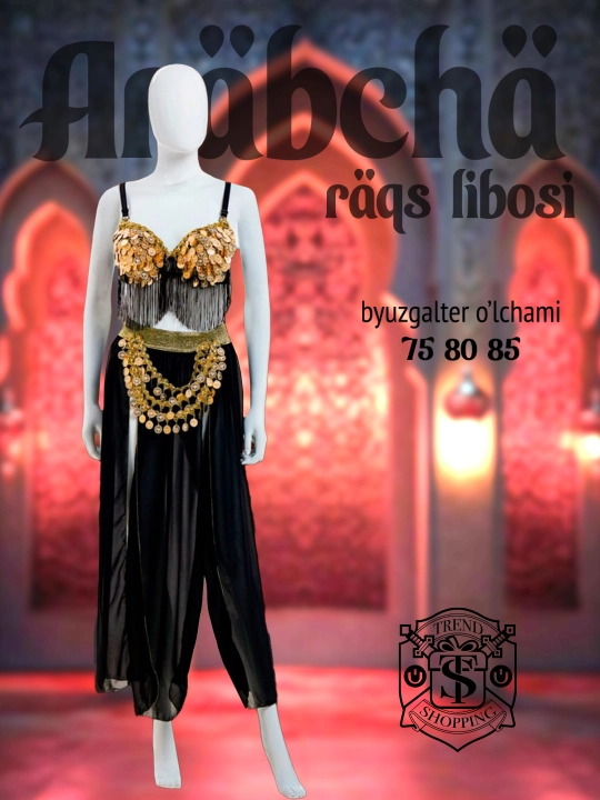 Arab raqs kostyumi, byustgalter bilan, push-up, karnaval, ayollar kostyumi