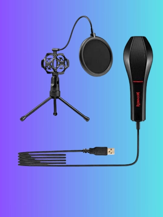 O'yin striming mikrofoni Redragon Quasar 2 GM200-1, USB ulagichli, kabel uzunligi 1,35 metr