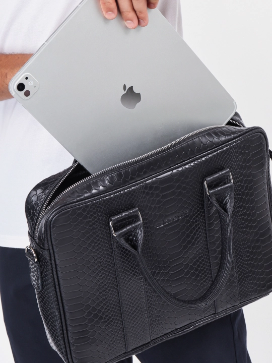 Erkaklar sumkasi, haqiqiy charm portfel, noutbuk, hujjatlar, biznes uchun, Macbook uchun