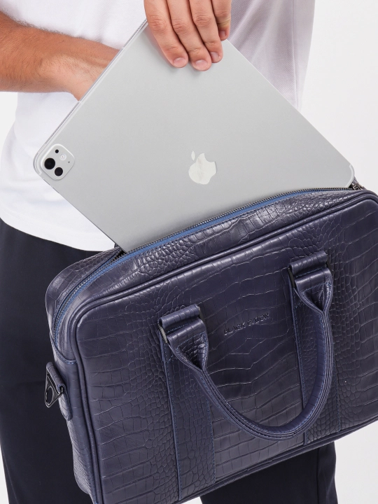 Erkaklar sumkasi, haqiqiy charm portfel, noutbuk, hujjatlar, biznes uchun, Macbook uchun