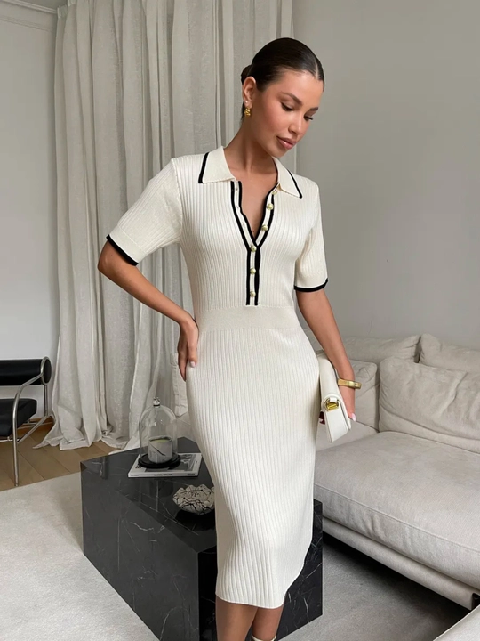 Ayollar uchun trikotaj ko‘ylak, standart o‘lcham — ELLY FASHION