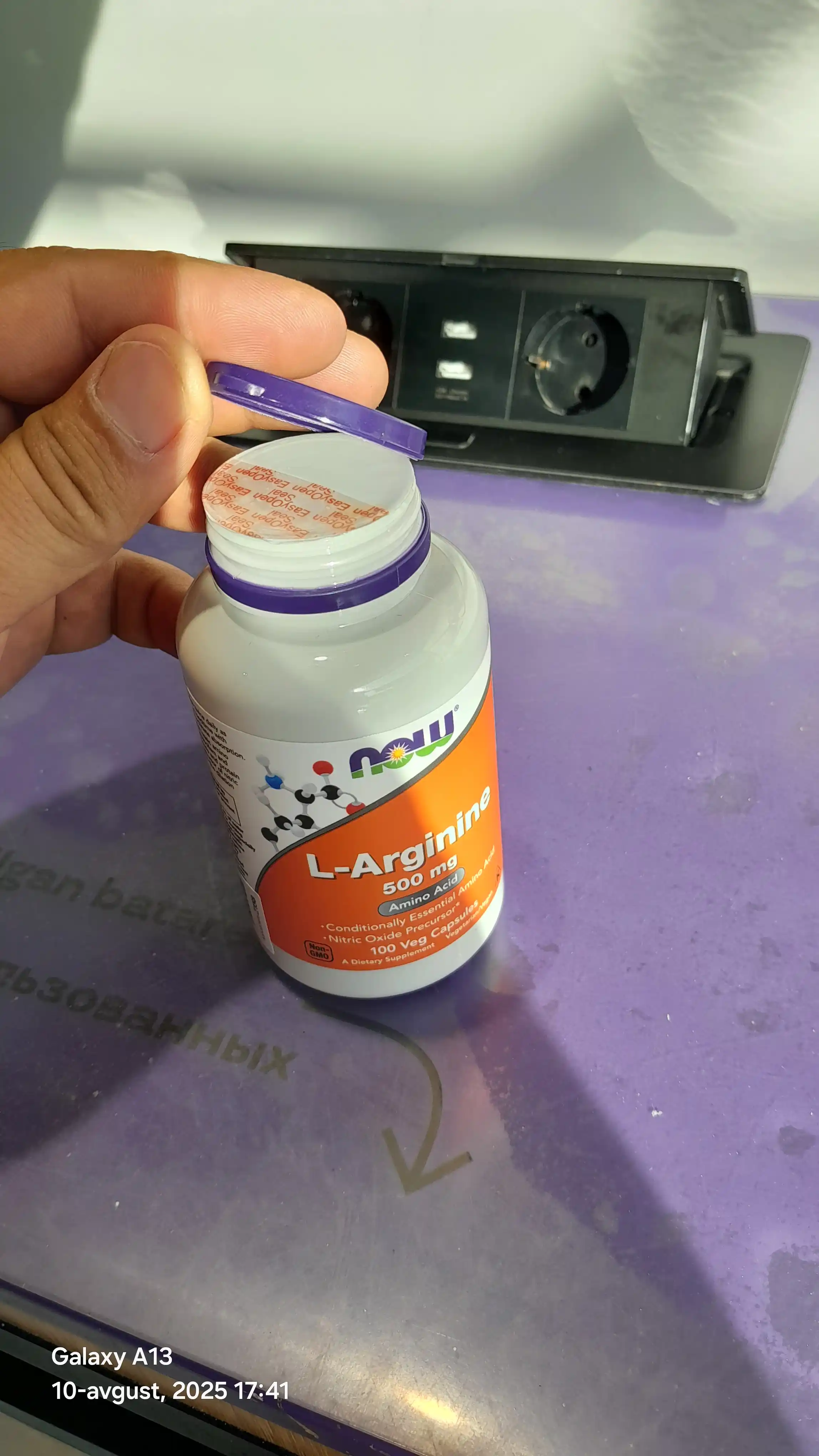 Now Foods, L-аргинин, 500 мг 100 капсул, Халяль