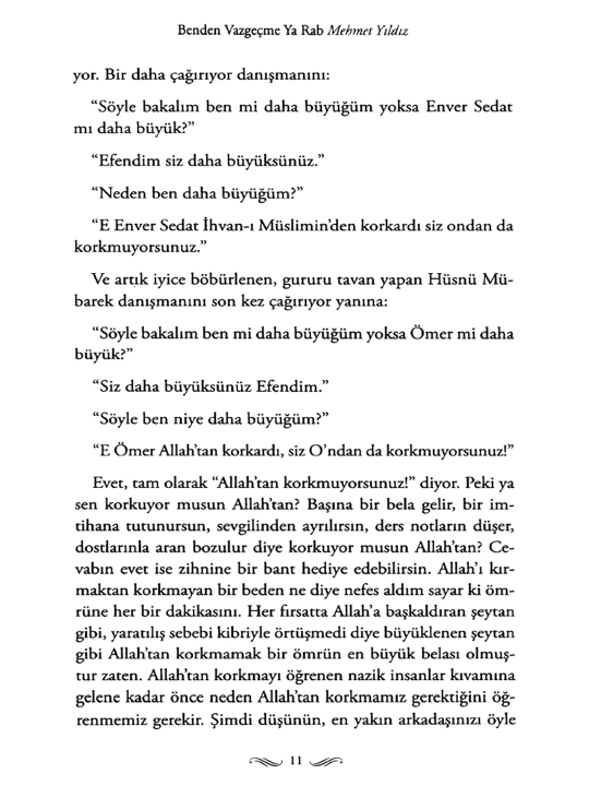 Benden Vazgecme Ya Rab