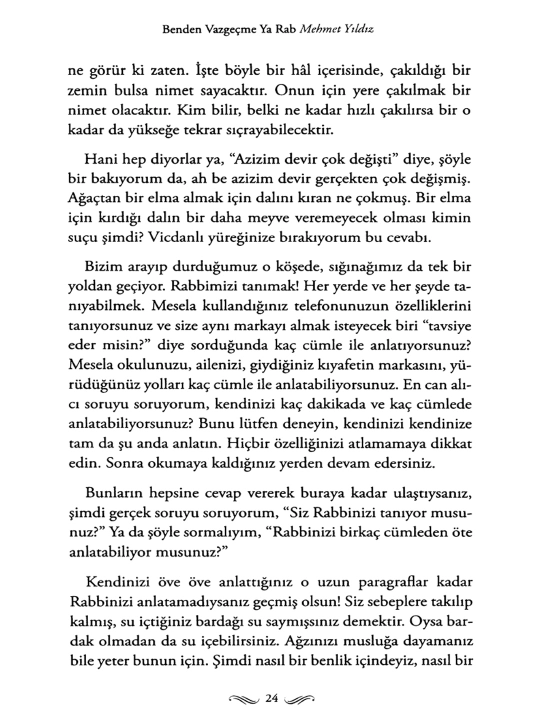 Benden Vazgecme Ya Rab