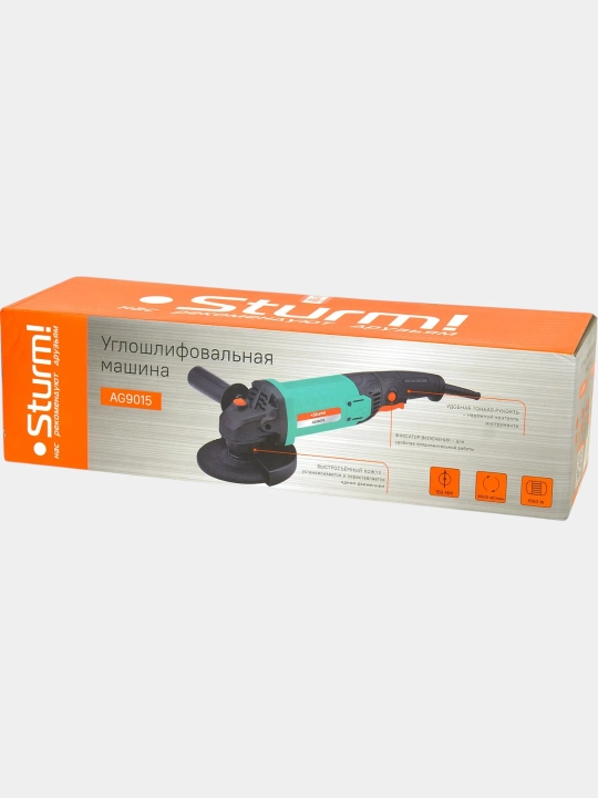 Sturm burchakli silliqlash mashinasi!, 150 mm, 1500 Vt, 8000 rpm AG9015