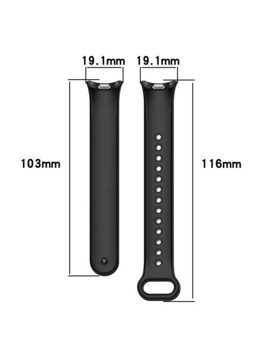 Xiaomi Mi Band 8, 9, 10 uchun silikon tasma